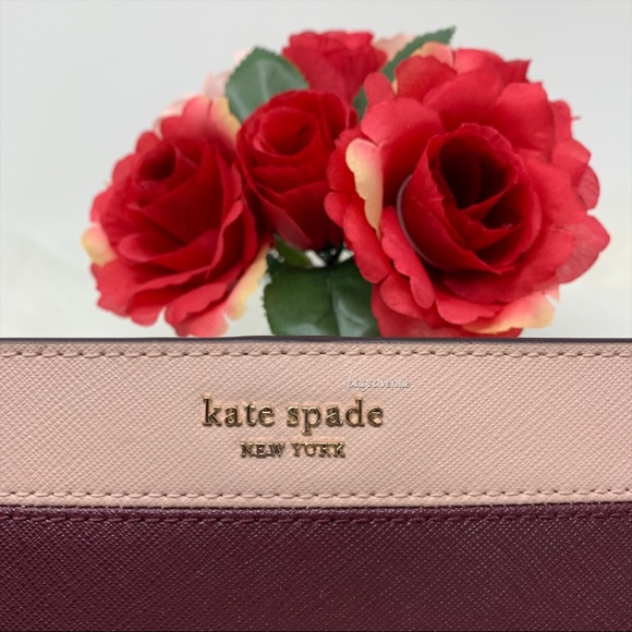 Kate spade NY large slim bifold wallet cherrywood - Picture 3 of 8